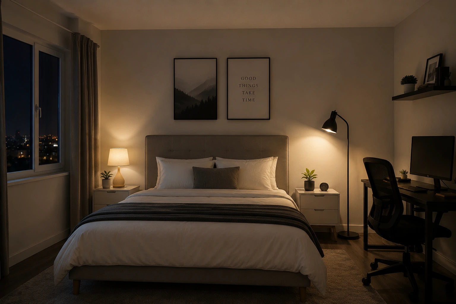 Room before GalaxyMini lighting