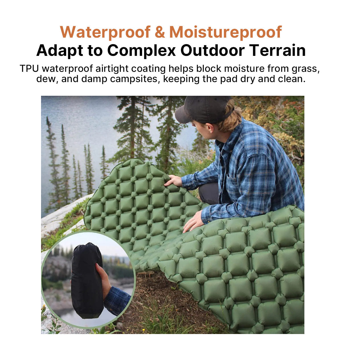 R3 Inflatable Sleeping Pad – Lightweight Insulated Camping Mat | Trailaxis