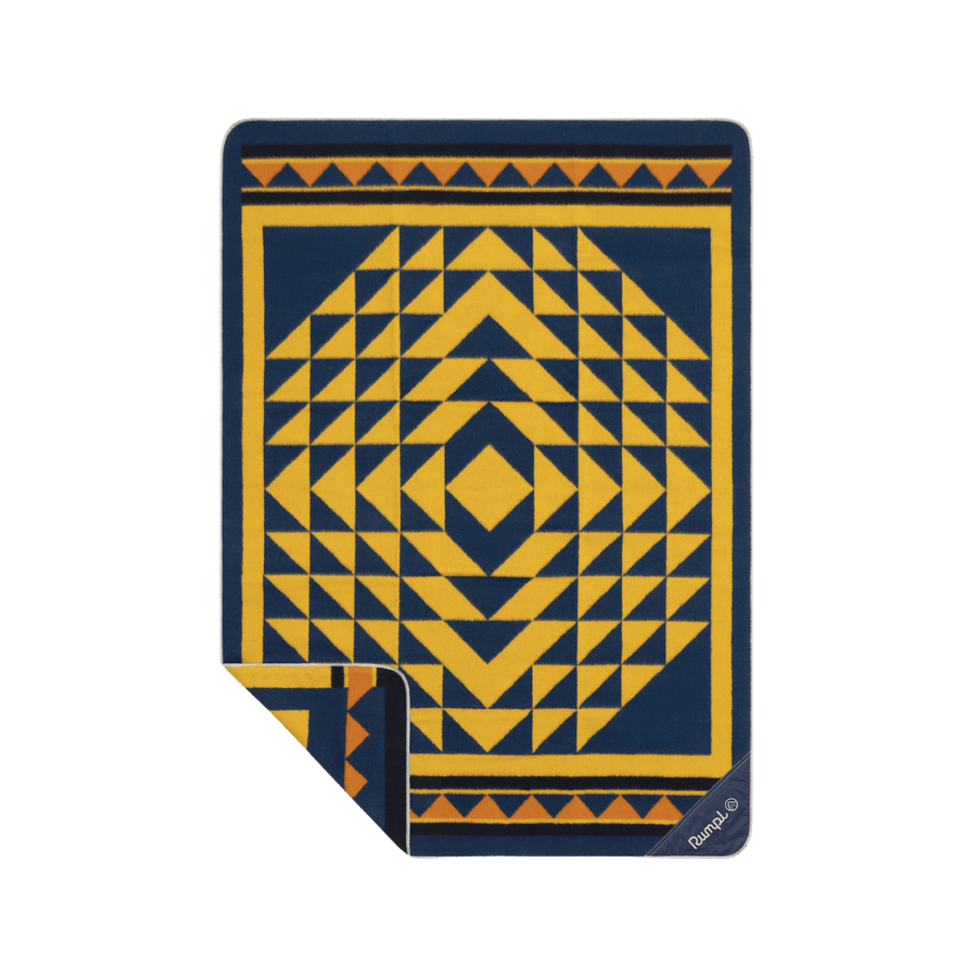 Merino Softwool Throw Blanket - Quilted Amber