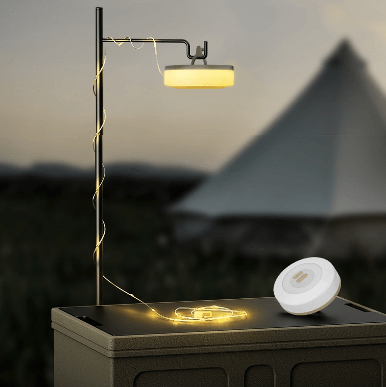 Retractable Camping String Lights – 6–10 m Rechargeable Lantern | Trailaxis