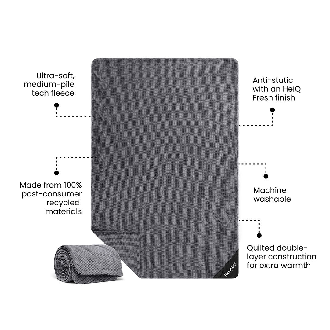 Après Fleece Throw Blanket - Charcoal Grey