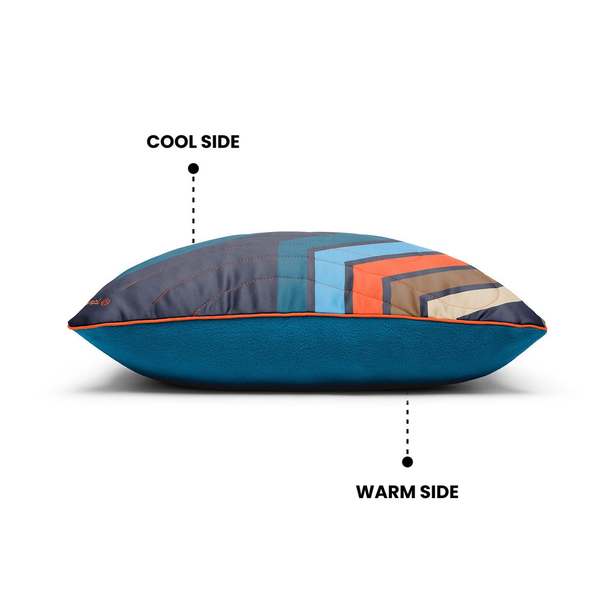 The Camp Pillow - Midnight Retro Stripes