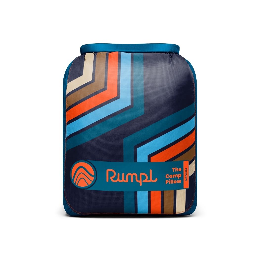 The Camp Pillow - Midnight Retro Stripes