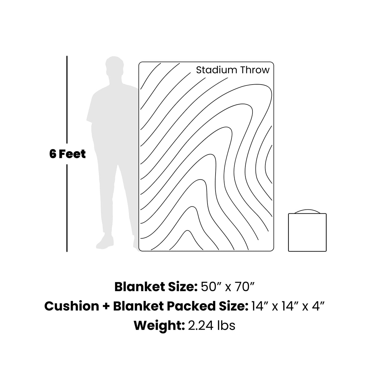 Gametime Puffy Blanket - Blue / Blue