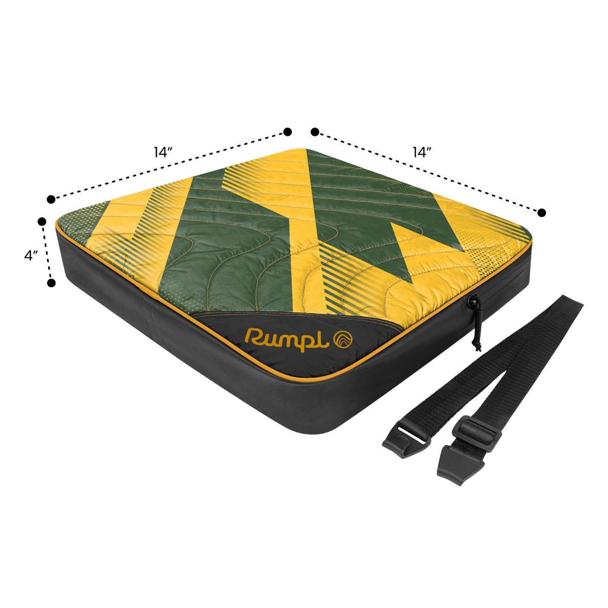 Gametime Puffy Blanket - Green / Yellow