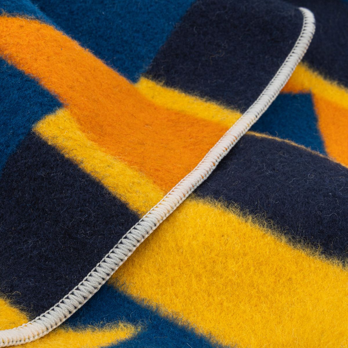 Merino Softwool Throw Blanket - Quilted Amber