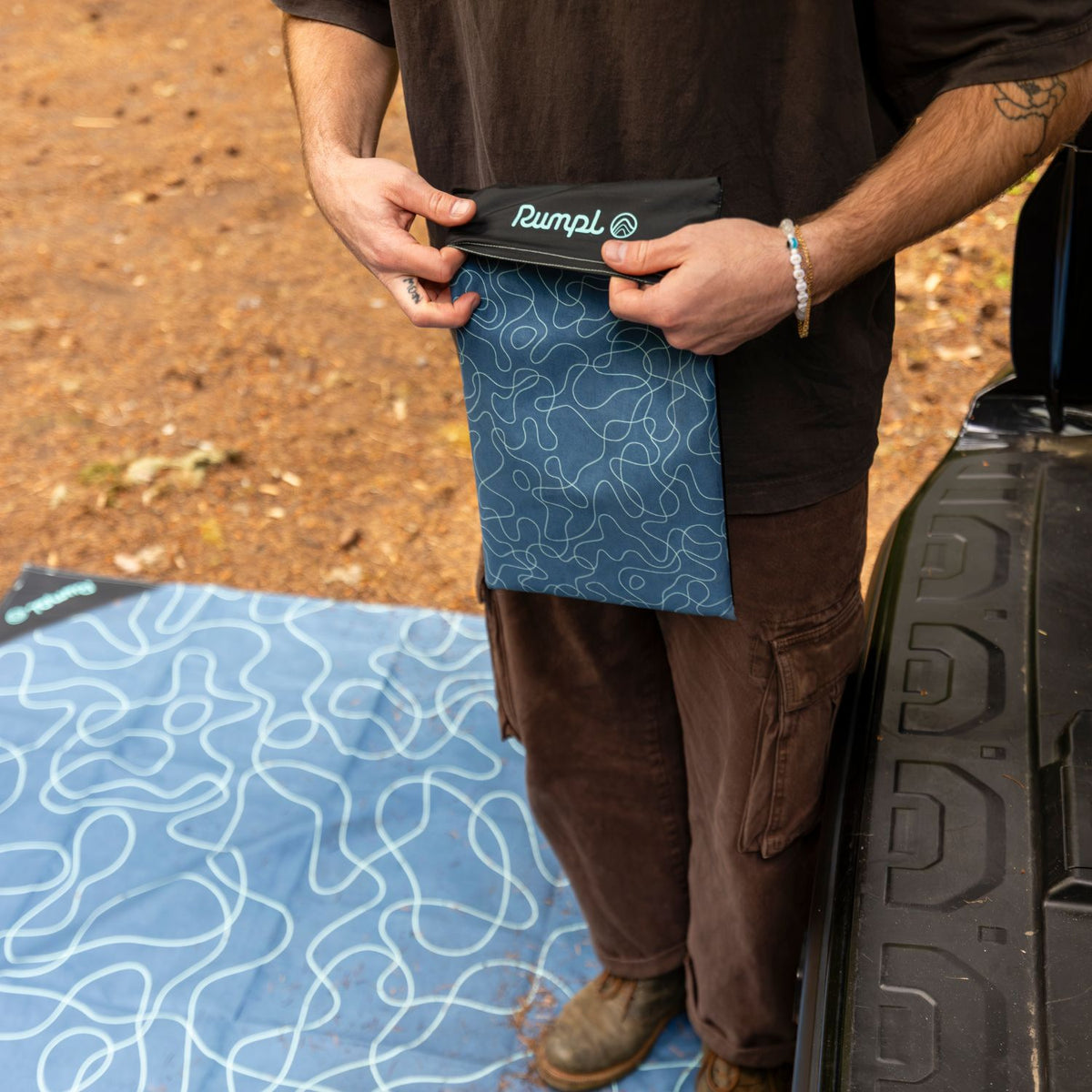 Pack Mat - Puzzled Blue