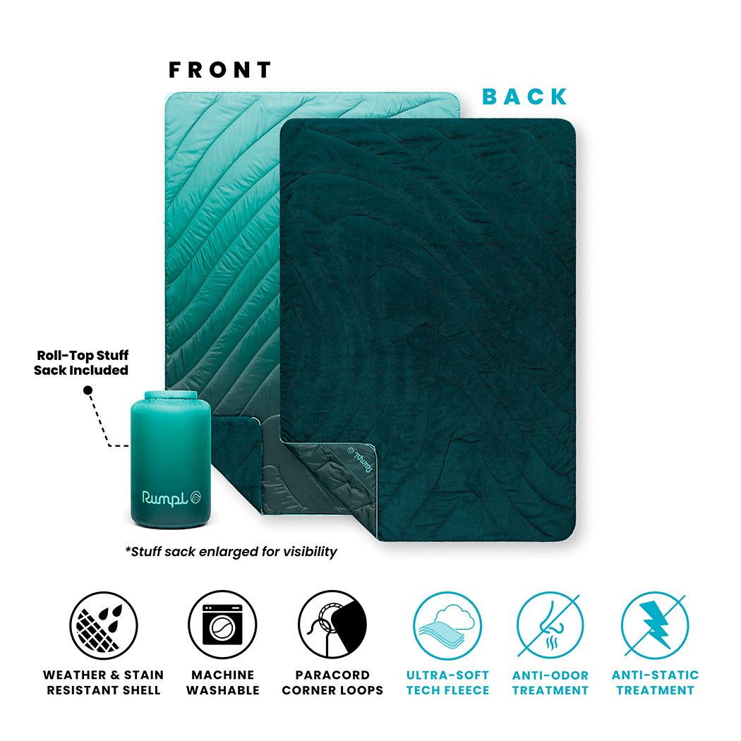 Fleece Puffy Blanket - Jade Fade