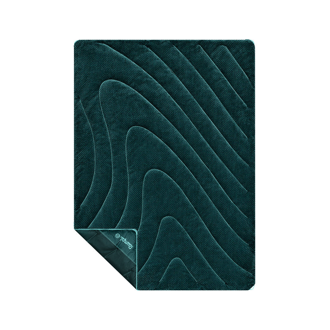 Fleece Puffy Throw Blanket - Jade Fade