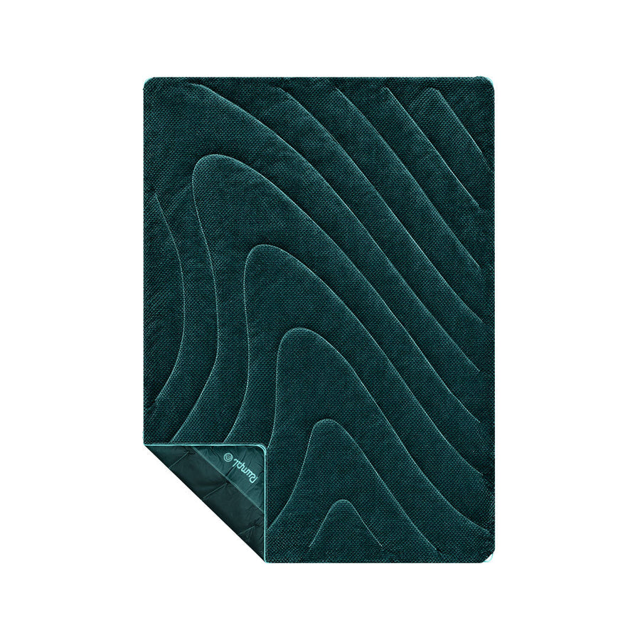 Fleece Puffy Throw Blanket - Jade Fade