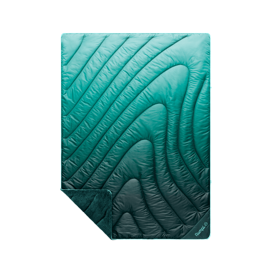 Fleece Puffy Throw Blanket - Jade Fade