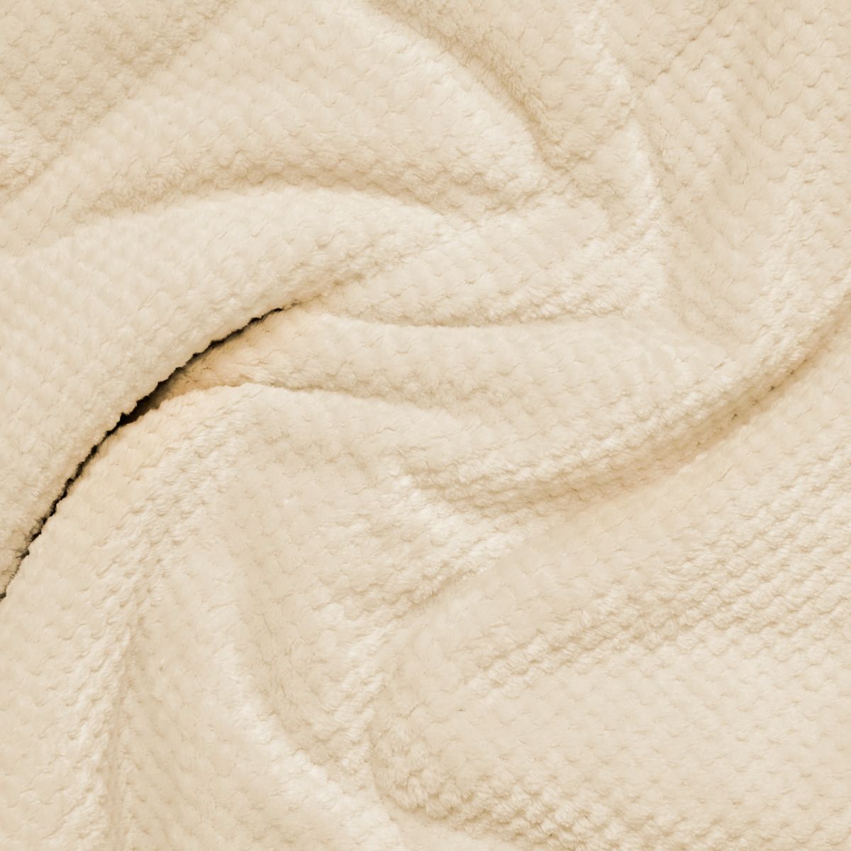 Fleece Puffy Throw Blanket - Midnight Bloom