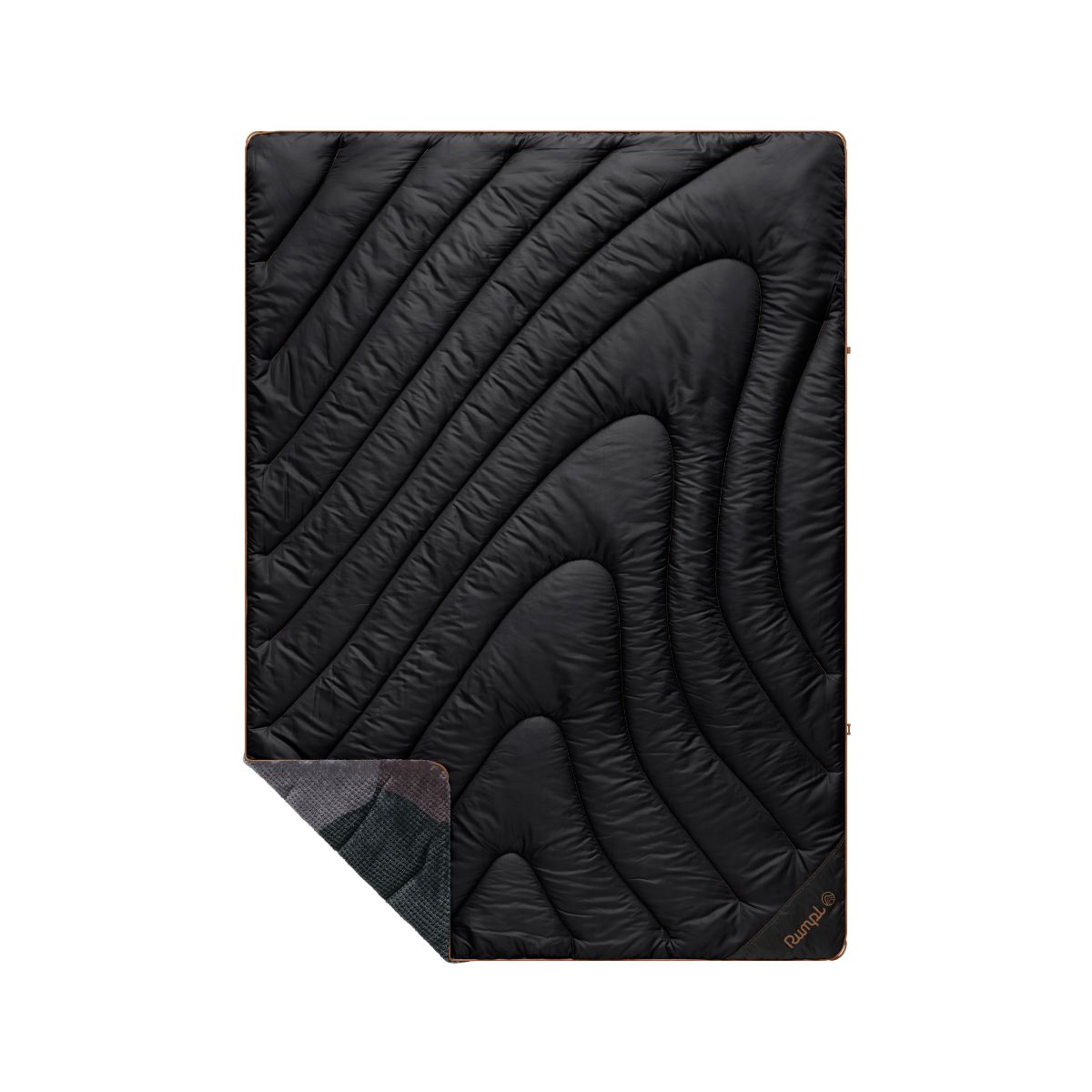 Fleece Puffy Throw Blanket - Puzzled Black
