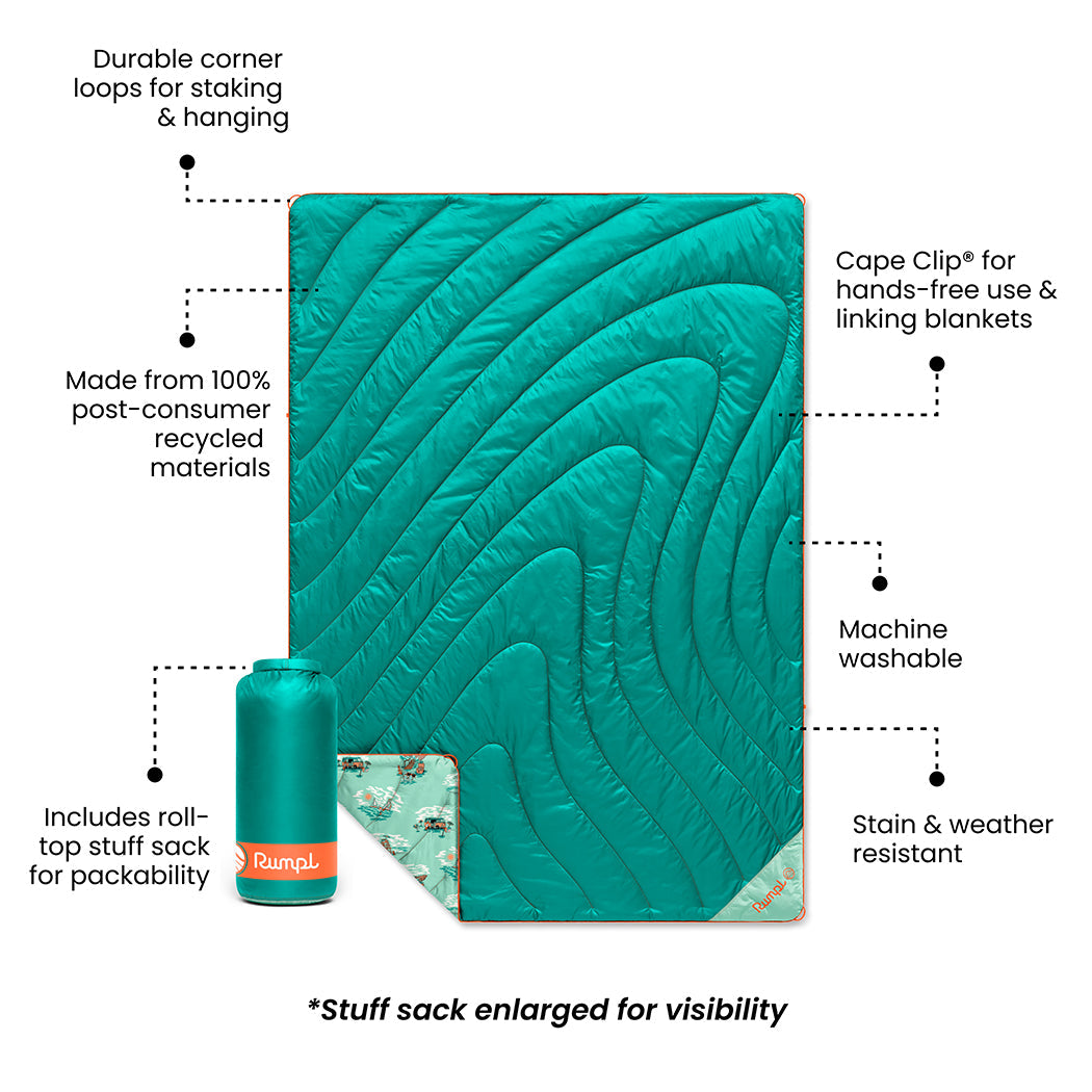 Original Puffy Blanket - Aqua Outer Banks