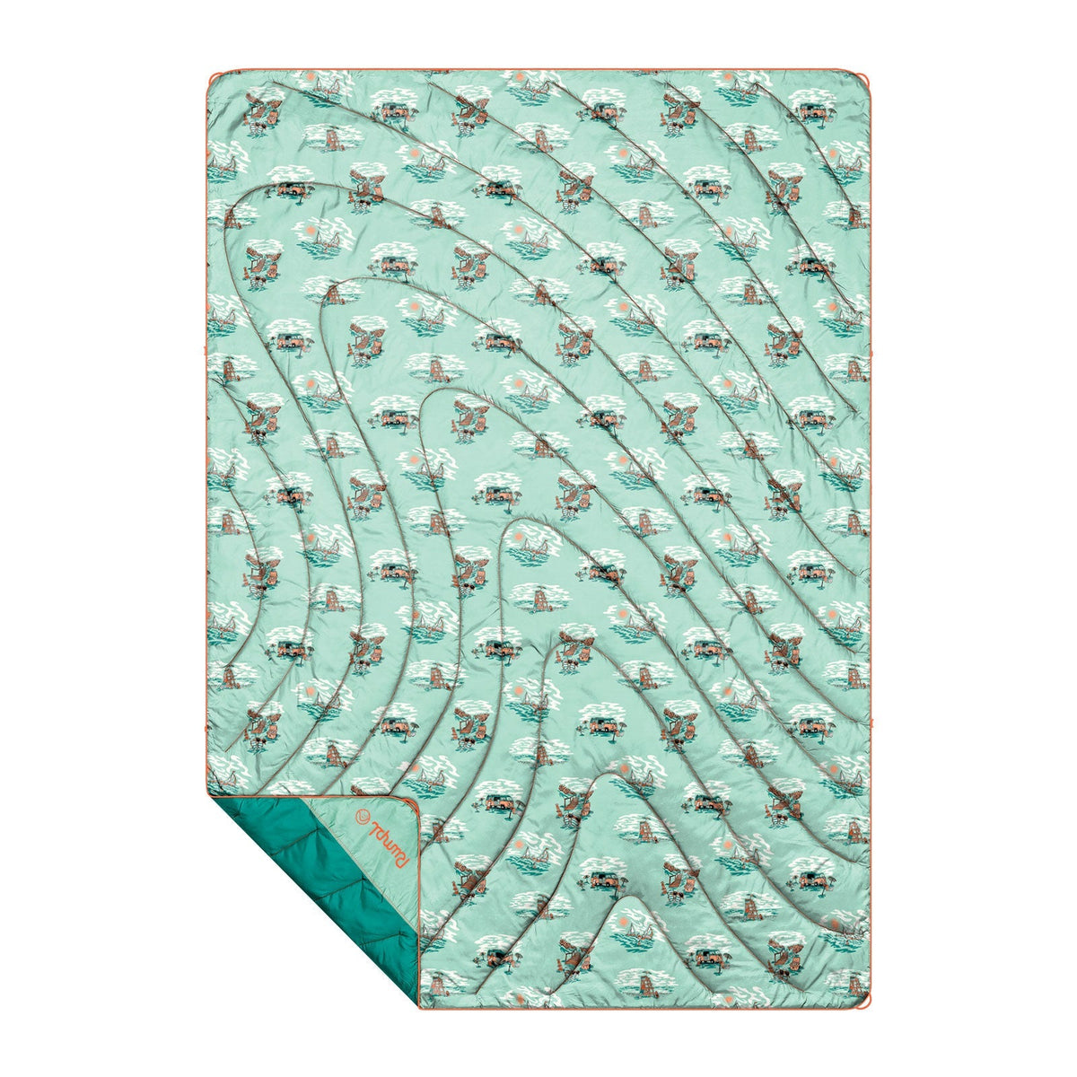 Original Puffy Blanket - Aqua Outer Banks