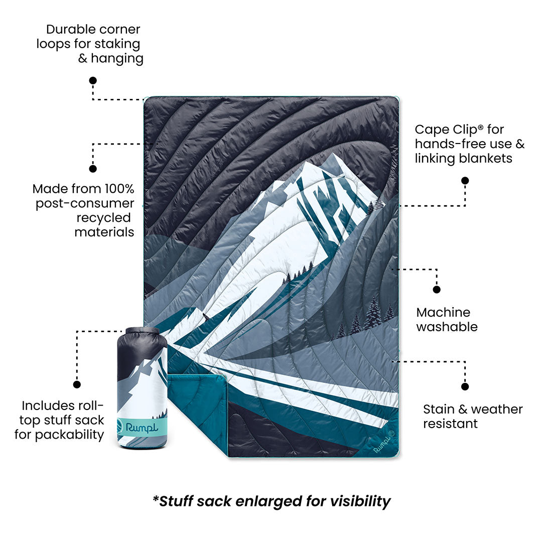 Original Puffy Blanket - Midnight Mountain Peak