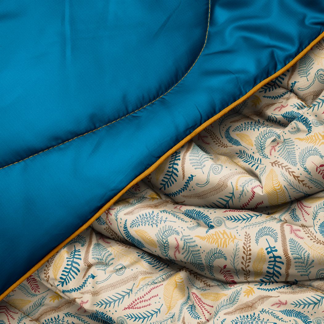 Original Puffy Throw Blanket - Mustard Fern