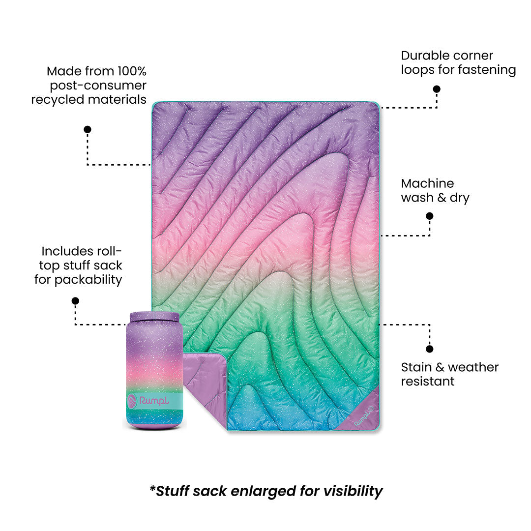Original Puffy Throw Blanket - Unicorn Fade