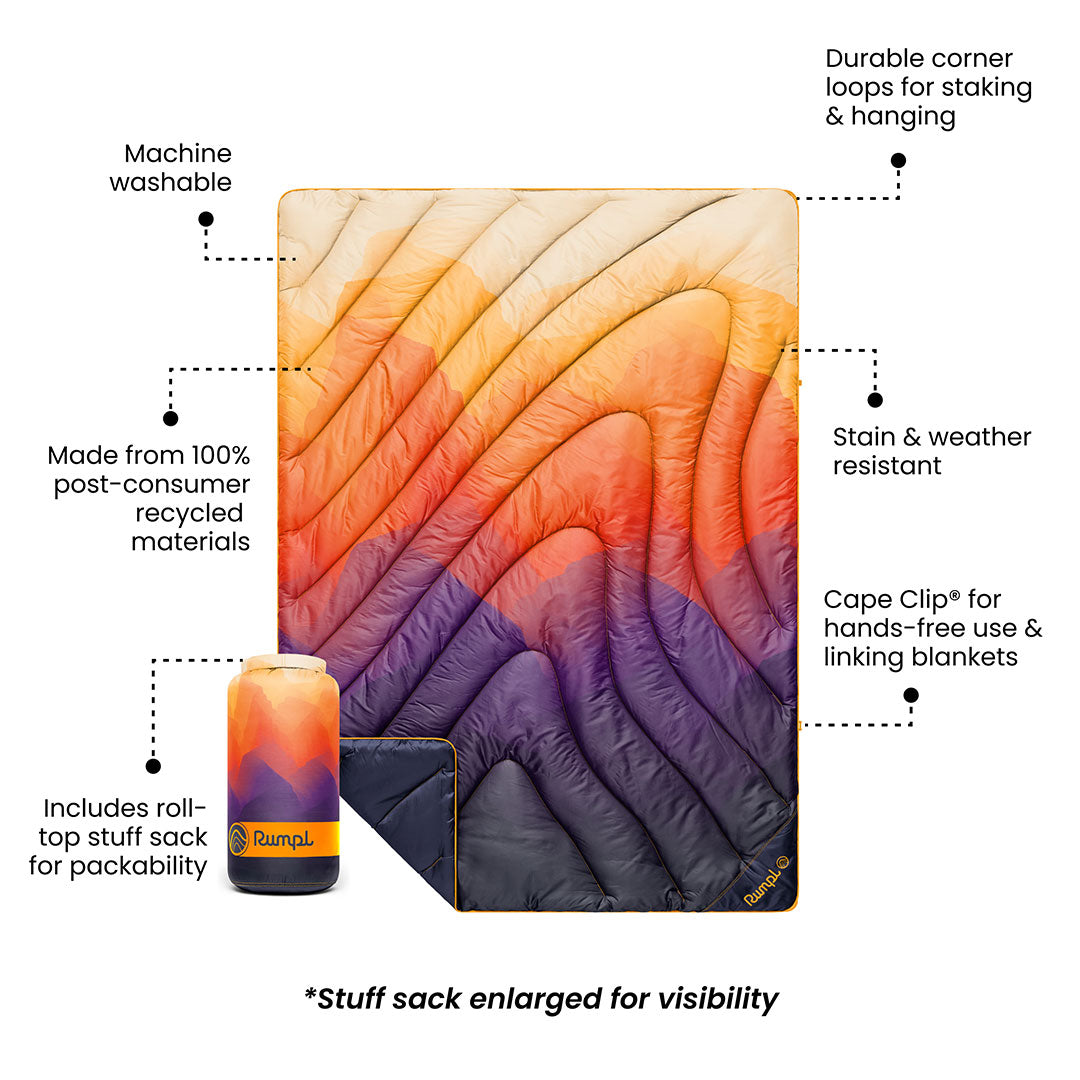 Original Puffy Throw Blanket - Watercolor Glow