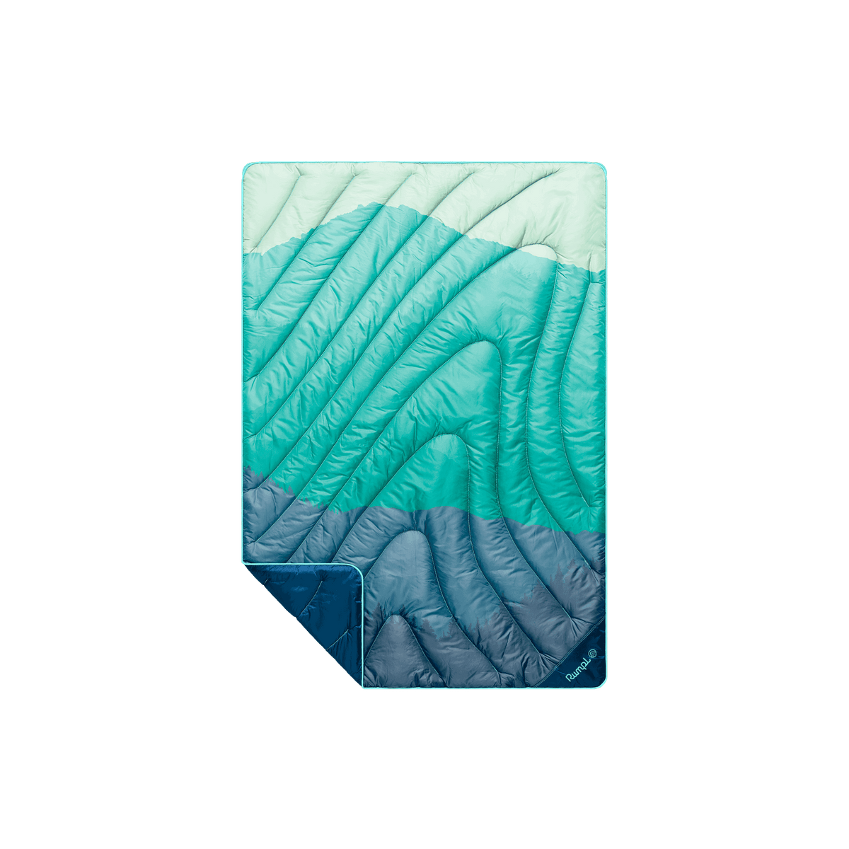 Original Puffy Mini Blanket - Seascape Ridge Mountains