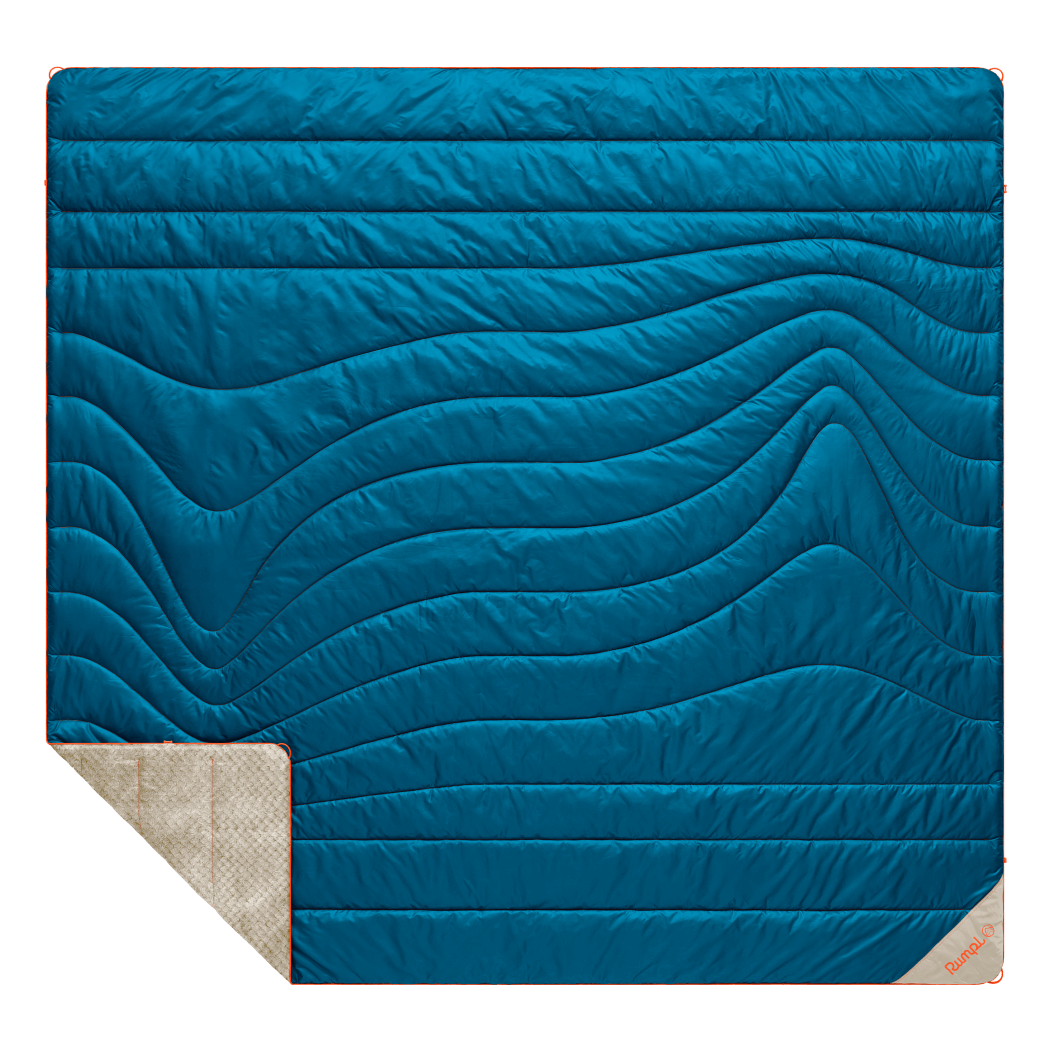 Fleece Puffy 2 Person Blanket - Seascape Cream