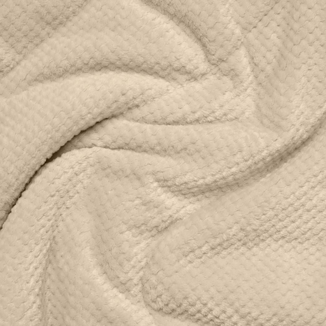 Fleece Puffy Mini Blanket - Seascape Cream