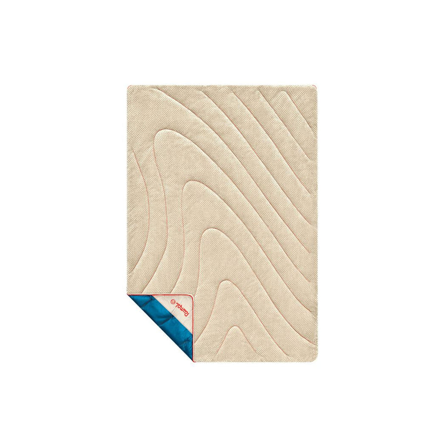 Fleece Puffy Mini Blanket - Seascape Cream