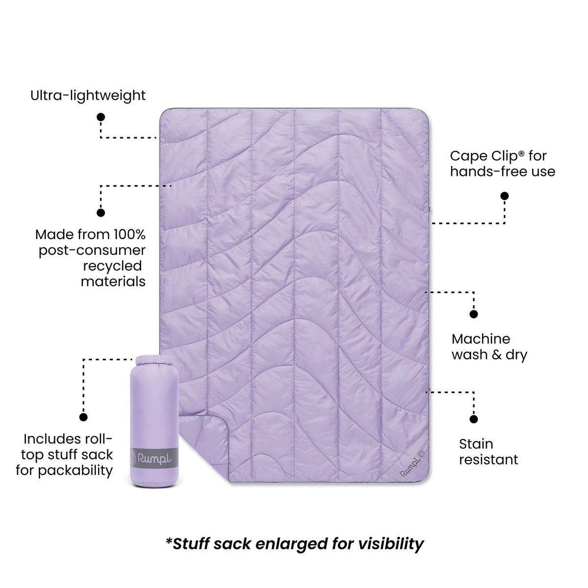 Travel Puffy Blanket - Lavender