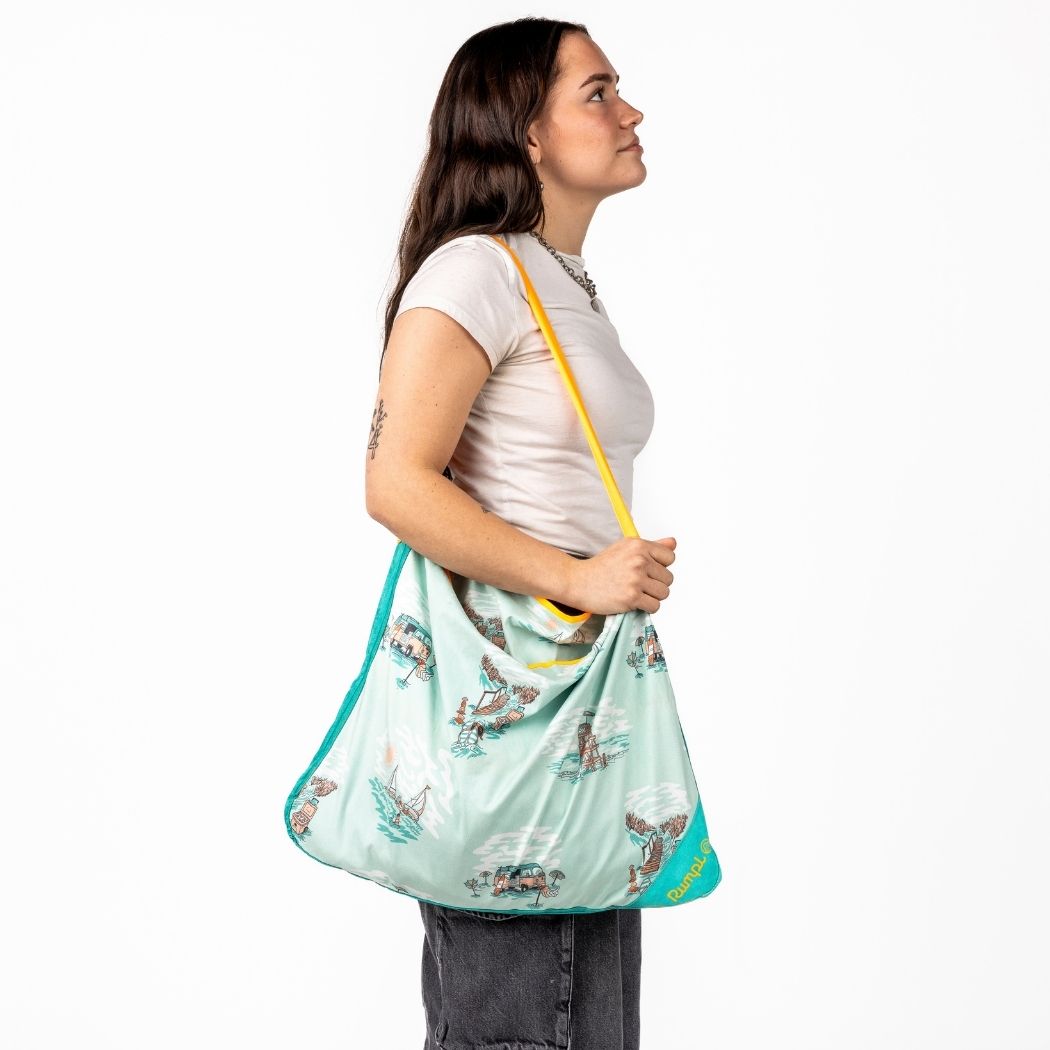 Tech Towel Tote Double - Aqua Outer Banks