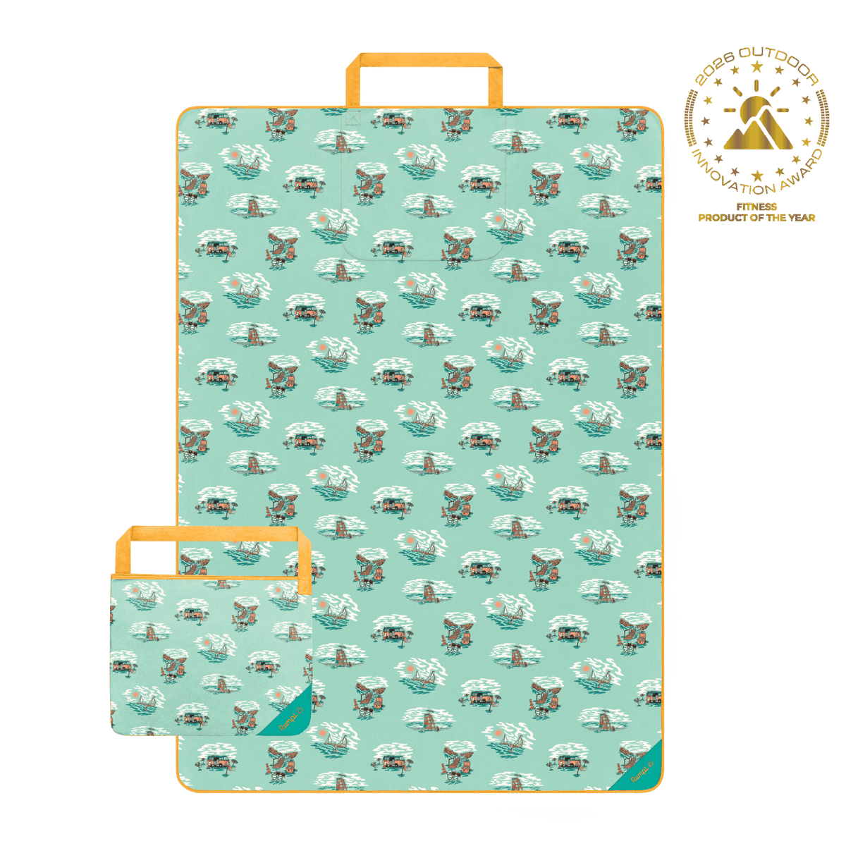 Tech Towel Tote Double - Aqua Outer Banks